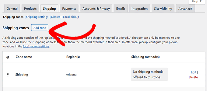 Click the Add Zone button